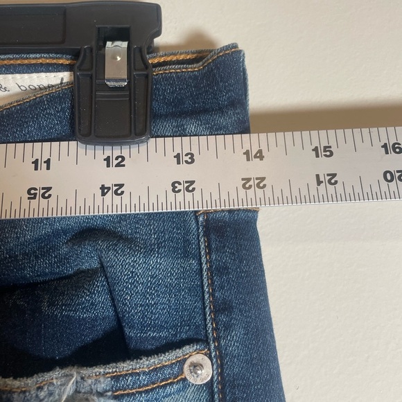 RAG & BONE Beckett 10 Inch Bell Flare Distressed Jeans Blue Women’s Sz 27 Boho - Picture 4 of 14